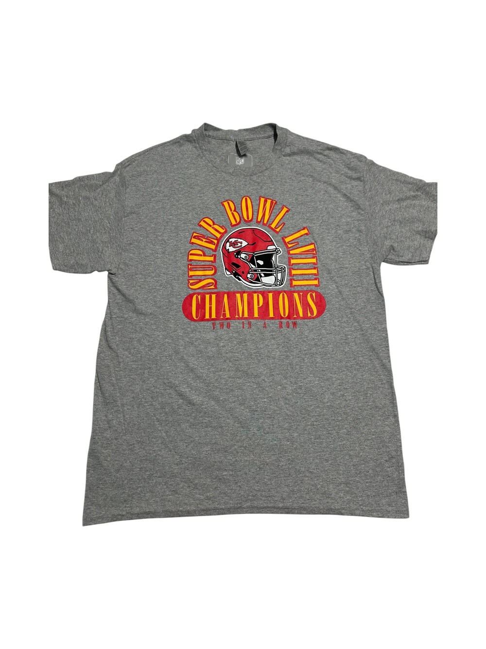 Kansas City Chiefs Super Bowl LVIII Champions T-Shirt Gray Men’s Large NFL